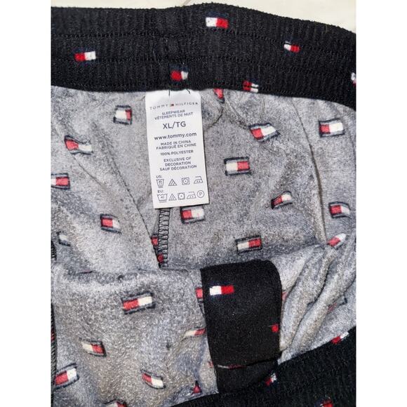 Tommy Hilfiger Mens 100% Polyester Black All Over Print Soft Pajama Pant Size XL - Picture 3 of 3